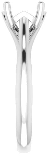 14K White 7.4 mm Round Solitaire Engagement Ring Mounting (4)