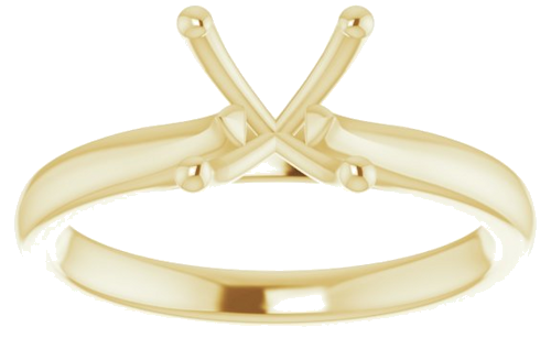 14K Yellow 5.8 mm Round Solitaire Engagement Ring Mounting (2)