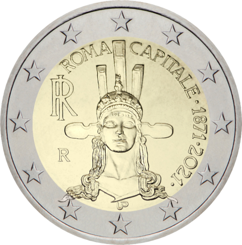 2021 Italija Roma 2 eurų moneta (1)