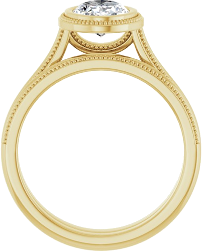 Sužadėtuvių Žiedas „Solitaire“ 585 Geltonojo Aukso Oval 8mm x 6mm (6)