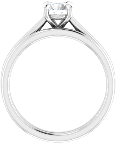 14K White  5.5 mm Round Solitaire Engagement Ring Mounting (7)