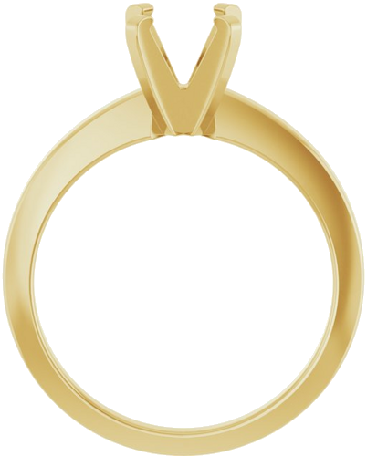 14K Yellow 6 mm Round Solitaire Engagement Ring Mounting (2)