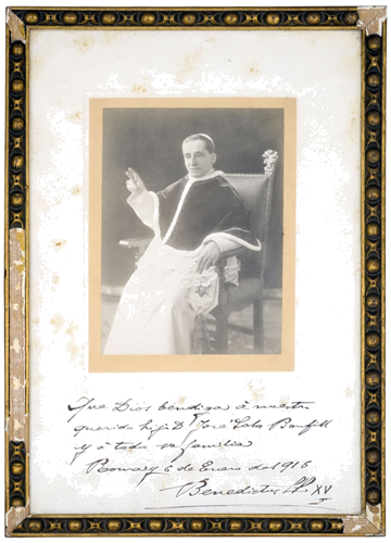 Signed and dedicated photograph of Pope Benedict XV (1)