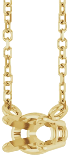 Pakabukas „Solitaire“ 585 Geltonojo Aukso Oval 6mm x 4mm (2)