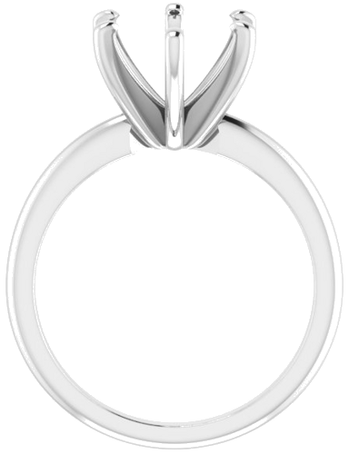 14K White  11x9 mm Oval Solitaire Engagement Ring Mounting (2)