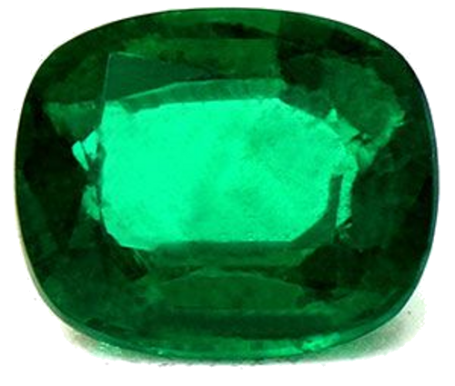 0.8 carat GREEN Cushion Smaragdas (1)