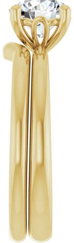 14K Yellow 6.5 mm Round Solitaire Engagement Ring Mounting (9)