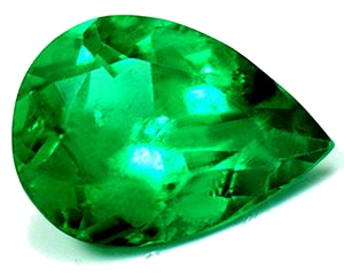 1.06 carat GREEN Pear Smaragdas (1)