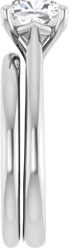 Sužadėtuvių Žiedas „Solitaire“ 585 Baltojo Aukso Cushion 7mm (9)