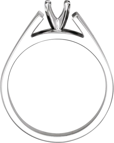 Sužadėtuvių Žiedas „Solitaire“ 585 Baltojo Aukso Round 6mm (2)