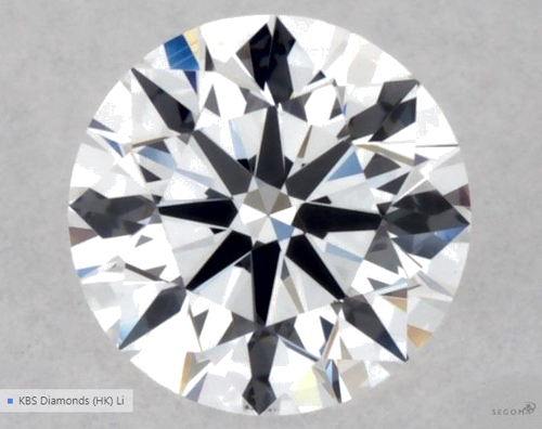 0.5 carat D-VS2 Excellent cut Natūralus Round Deimantas (1)