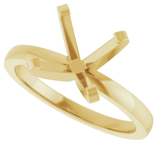 Sužadėtuvių Žiedas „Solitaire“ 585 Geltonojo Aukso Round 9.5mm (5)