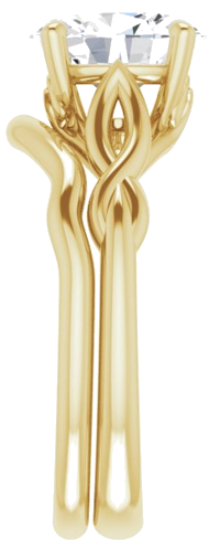 Sužadėtuvių Žiedas „Solitaire“ 585 Geltonojo Aukso Oval 9mm x 7mm (9)