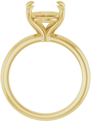 Sužadėtuvių Žiedas 585 Geltonojo Aukso Oval 12mm x 10mm (1)