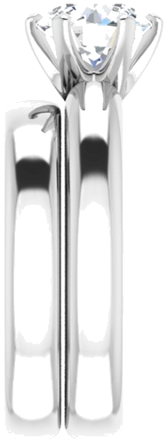Sužadėtuvių Žiedas „Solitaire“ 950 Platinos Round 7.4mm (9)