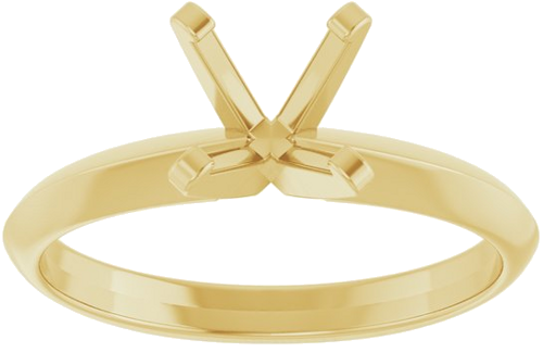14K Yellow 6.5 mm Round Solitaire Engagement Ring Mounting (3)