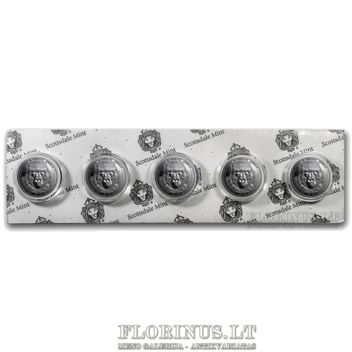 2016 Sidabranugarė Gorila, Kongas, 5000 frankų, 1 oz sidabrinė moneta (3)