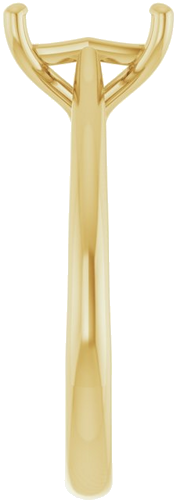 18K Yellow 8x6 mm Emerald Solitaire Engagement Ring Mounting (4)