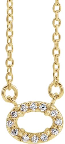 Pakabukas „French-Set Halo-Style“ 585 Geltonojo Aukso Oval 5mm x 3mm (1)