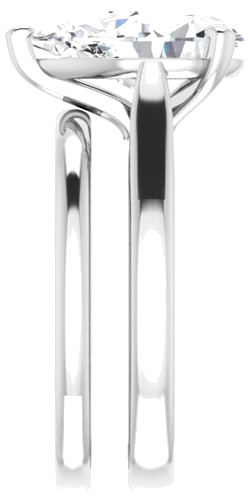 14K White 12x8 mm Pear Engagement Ring Mounting (9)