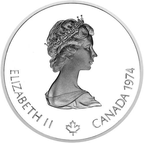 5 Dollars Canoeing 1974 Canada Silver Coin (2)