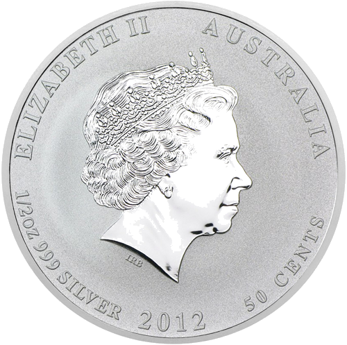 1/2 oz Год Дракона 2012 (Lunar II) Австралия цветная серебряная монета (2)