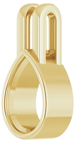 14K Yellow 9x6 mm Pear Pendant Mounting (2)