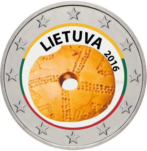 2016 Литва Балтийская культура монета 2 евро  (цветная) (1)