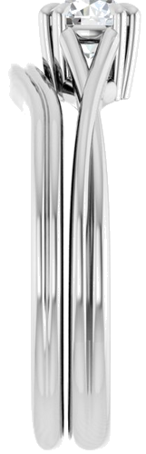 Sužadėtuvių Žiedas „Solitaire“ 950 Platinos Round 5.2mm (9)