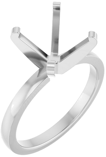 Sužadėtuvių Žiedas „Solitaire“ 585 Baltojo Aukso Round 10.4mm (1)