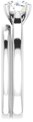 Platinum 6 mm Round Engagement Ring Mounting (9)