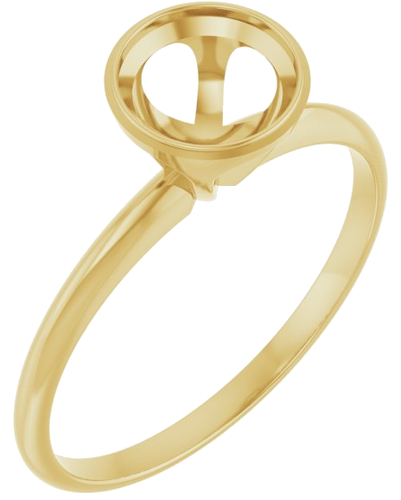 Sužadėtuvių Žiedas „Solitaire“ 585 Geltonojo Aukso Round 6.5mm (1)