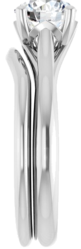 Platinum 6.5 mm Round Solitaire Engagement Ring Mounting (9)