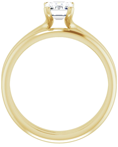 14K Yellow 7x5 mm Emerald Solitaire Engagement Ring Mounting (7)