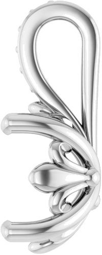 Sterling Silver  8x6 mm Oval Pendant Mounting (3)