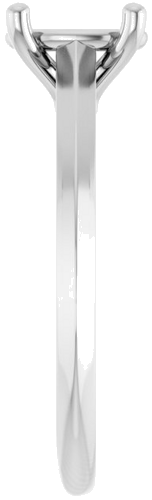 14K White 8x6 mm Oval Solitaire Engagement Ring Mounting (4)