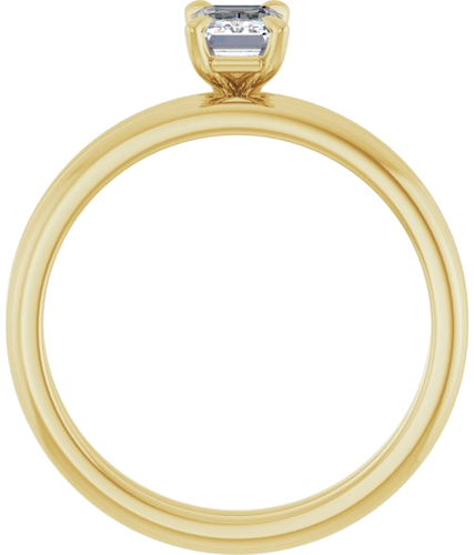 14K Yellow  6x4 mm Emerald Solitaire Engagement Ring Mounting (7)