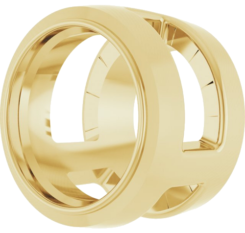 18K Yellow 5.2 mm Round Slide Pendant Mounting (2)