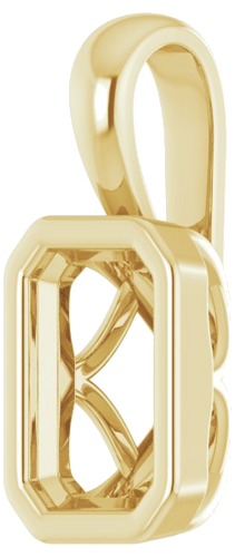 14K Yellow 6x4 mm Emerald Pendant Mounting (2)