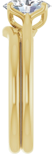 Sužadėtuvių Žiedas „Solitaire“ 585 Geltonojo Aukso Oval 8mm x 6mm (9)