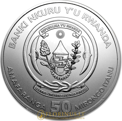 2018 Giraffe, Rwanda, 50 francs, 1 oz silver coin (3)