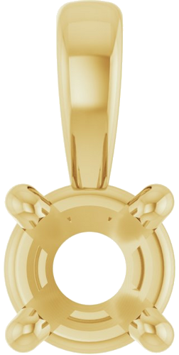 10K Yellow 3.5 mm Round 4-Prong Pendant Mounting (1)