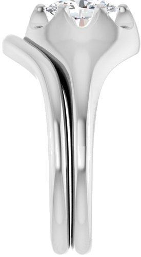 Sužadėtuvių Žiedas „Belcher Solitaire“ 417 Baltojo Aukso Oval 7mm x 5mm (9)