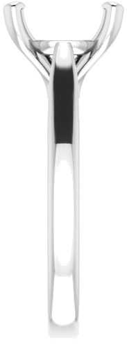 14K White 10 mm Round Engagement Ring Mounting (4)