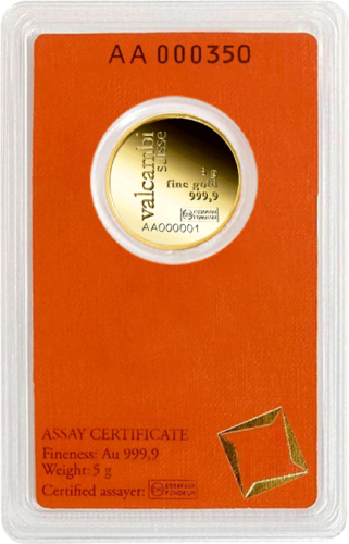 5 гр. Кръгло инвестиционно златно кюлче Valcambi (4)