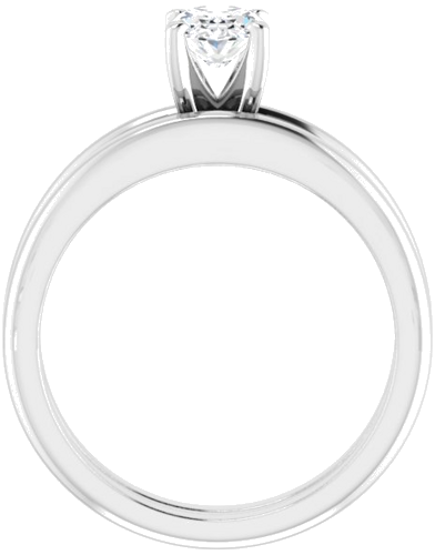 14K White  7x5 mm Oval Solitaire Engagement Ring Mounting (7)