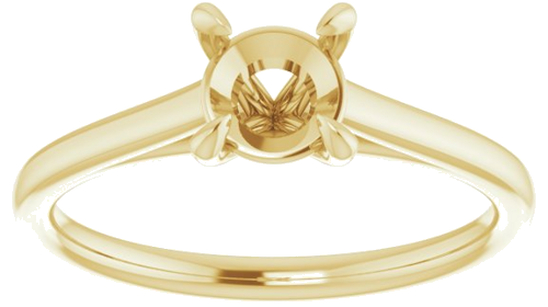 14K Yellow  5.8 mm Round Solitaire Engagement Ring Mounting (3)