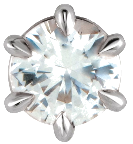 14K White 4 mm Round Slide Pendant Mounting (3)