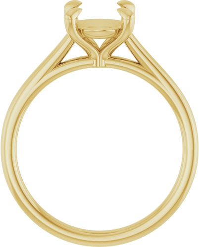 Sužadėtuvių Žiedas „Solitaire“ 750 Geltonojo Aukso Oval 9mm x 7mm (2)