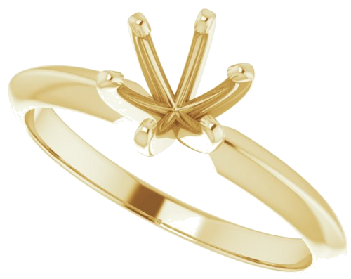 Sužadėtuvių Žiedas „Light Solitaire“ 585 Geltonojo Aukso Round 5.4mm x 5.7mm (5)